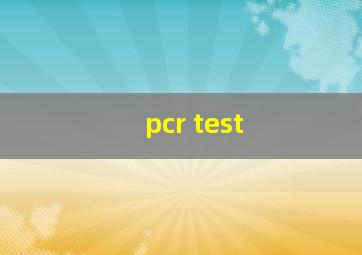 pcr test